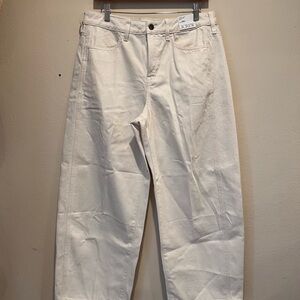 J. Crew woman’s Cream Barrel-Leg Jeans